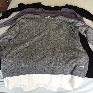 Lot of Three Large and XL Tunics. Calvin Klein, Caslon.